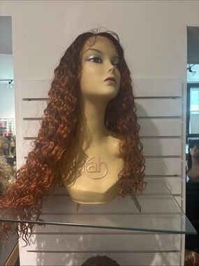 Long Curly Auburn Women’s Wig - Natural Shine